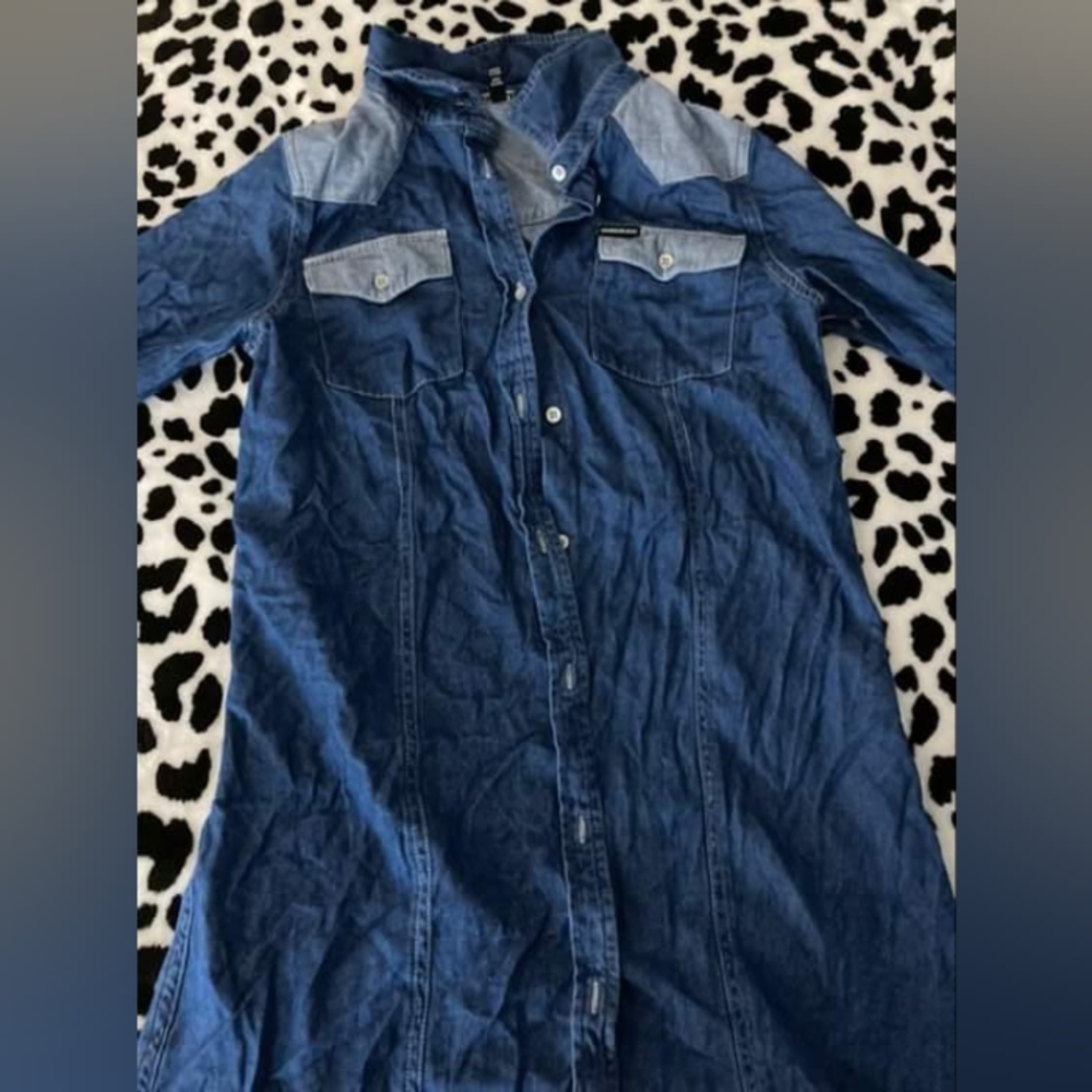 Calvin Klein long jean jacket